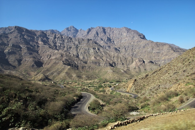 Wadi Sara dans les montagnes, Yémen