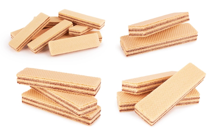 Photo wafers sur blanc
