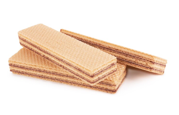 Photo wafers sur blanc