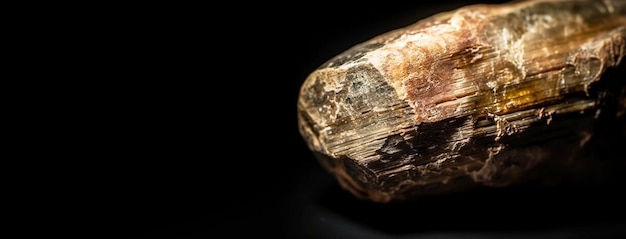 Wagnerite pierre minérale fossile fossile cristallin géologique fond sombre gros plan