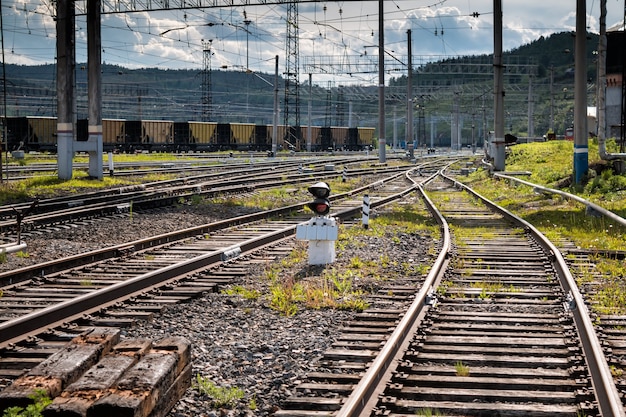 Les wagons de fret à la gare