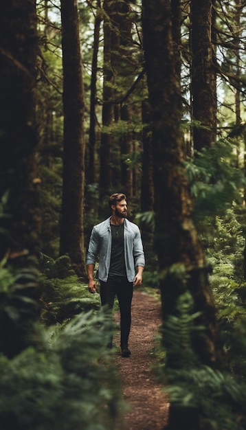 Photo wanderer du désert embrassant la majesté de la nature