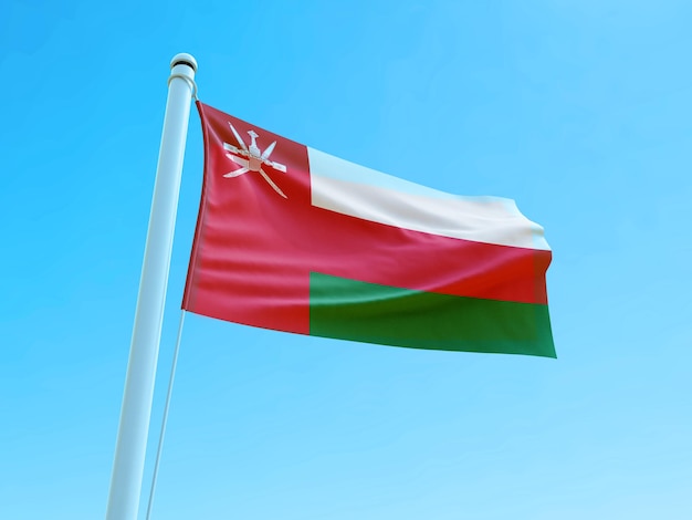 Waving Flag of Oman Stock Photo 3D Render