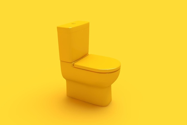 WC en céramique jaune