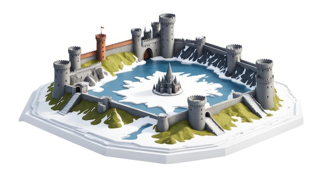 Westeros sur un fond blanc isolé