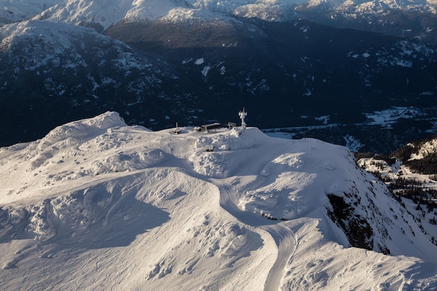 Whistler Mountain BC Canada d'un point de vue aérien Canadian Nature Background