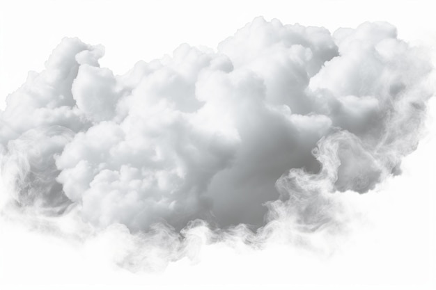 Photo white clouds isolated on transparent background