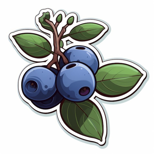 Wild Blueberry Sticker Art de jeu 2D animé avec des arrangements de fruits élaborés