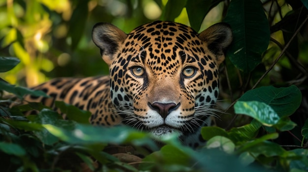 Wild Elegance Jaguar dans la jungle amazonienne