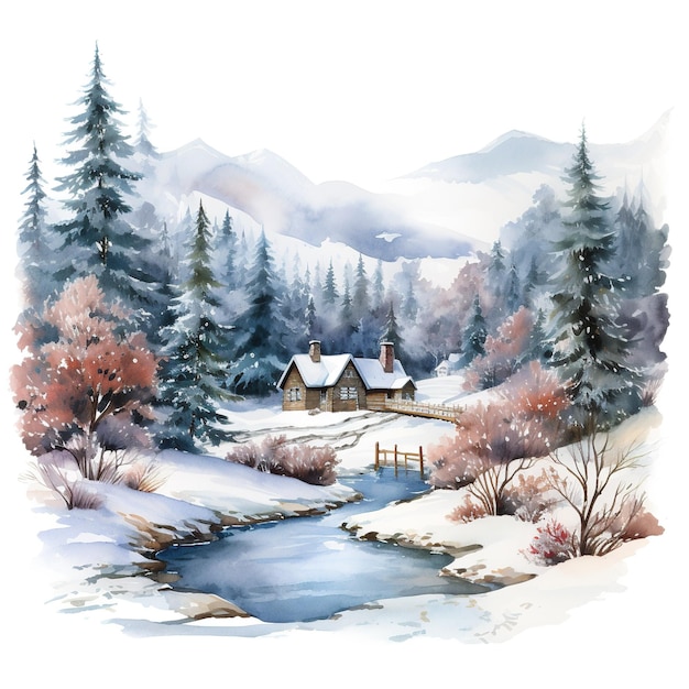 Winter Wonderland Belles vacances de Noël Ai génératif