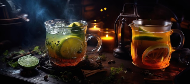 Witches Brew Punch cocktail d'Halloween Boisson d'automne spéciale pour la fête Humeur festive effrayante