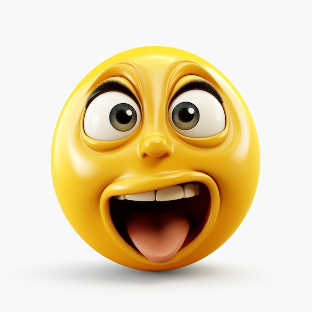 Woozy Face emoji sur fond blanc de haute qualité 4k hdr