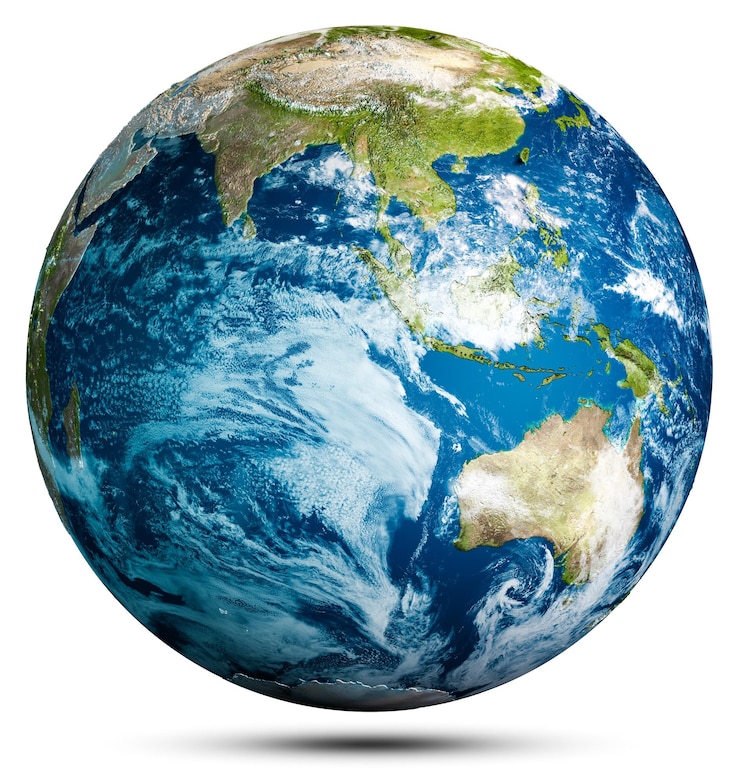 Photo world globe planète terre carte sphère