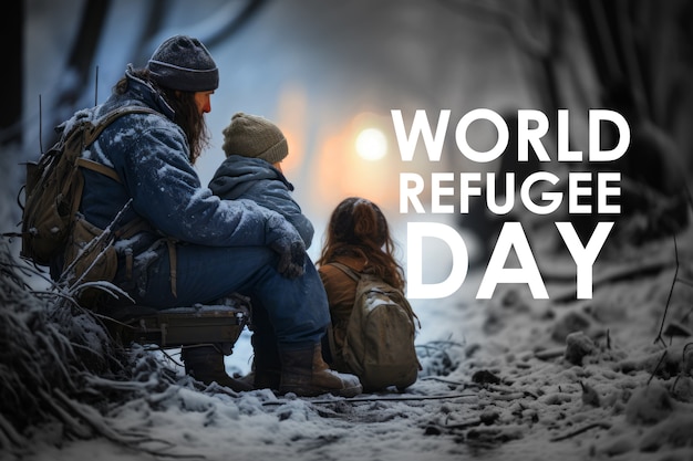 Photo world refugee day collage