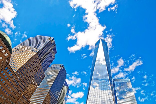 World Trade Center et Freedom Tower dans le Financial Center de Lower Manhattan, New York, États-Unis