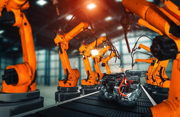 XAI bras de robot industriel mécanisé pour l'assemblage dans une ligne de production d'usine