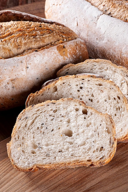 Photo xapain au levain naturel à croûte dure