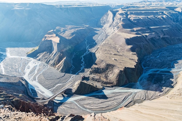 Xinjiang anjihai grand canyon le matin en Chine