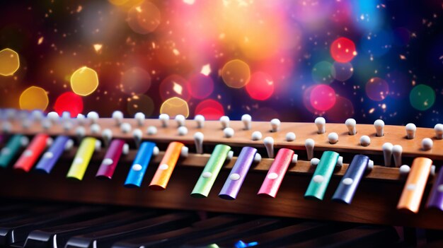 Xylophone avec fond bokeh