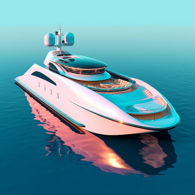 Photo yacht futuriste