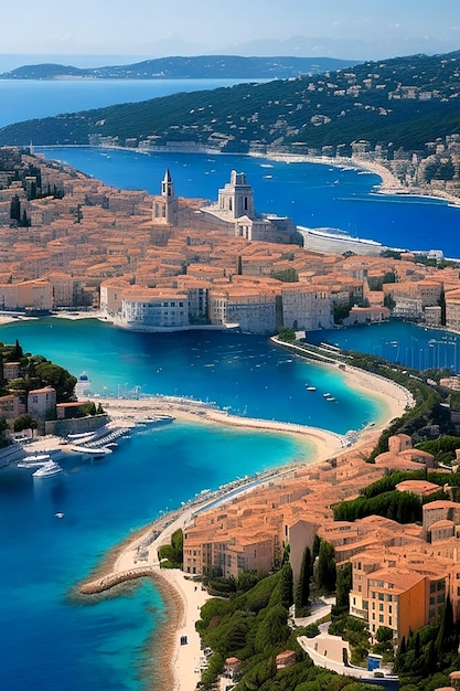 des yachts de luxe sur la Côte d'Azur française des eaux bleu azur étonnantes