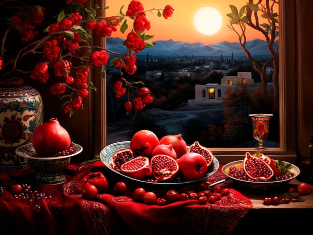 Yalda nuit fête de la grenade ramadan