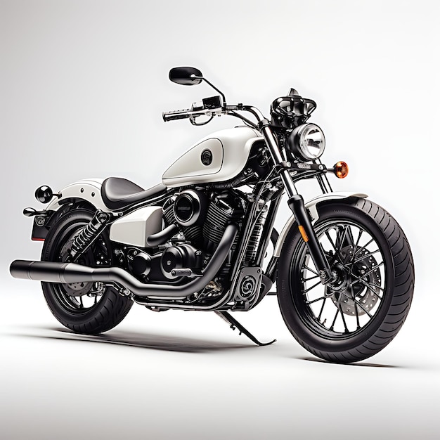 Photo yamaha bolt rspec un bobber d'entrée de gamme avec une moto st noircie sur fond blanc propre