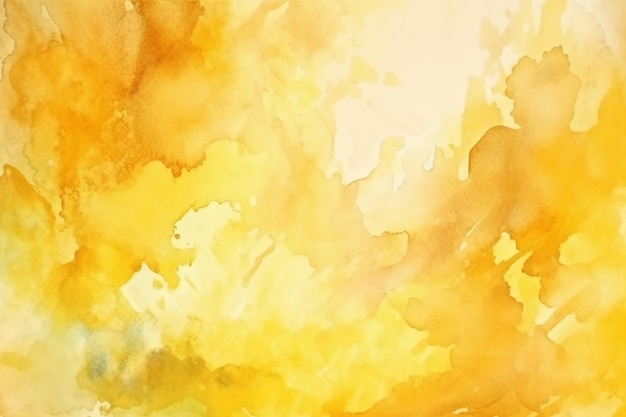 Photo yellow watercolor abstract background