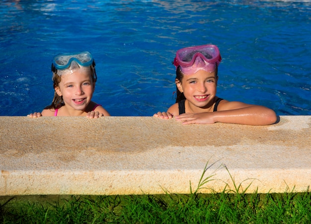 Yeux Bleus, Enfants, Filles, Bleu, Piscine, Sourire