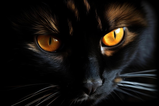 Yeux de chat en ambre