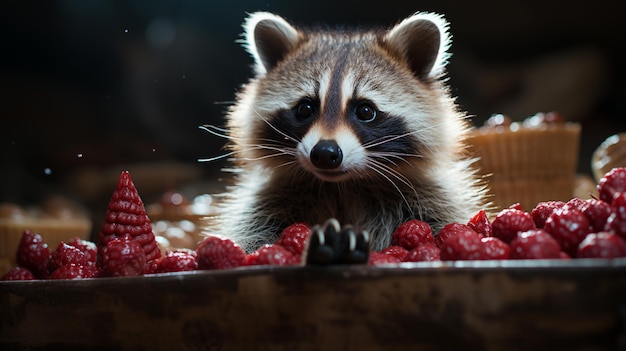 Yeux curieux cherchant une gâterie savoureuse