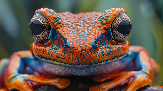 Les yeux fascinants d'une grenouille d'arbre