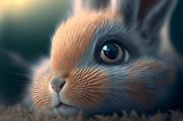 Photo yeux de lapin mignon