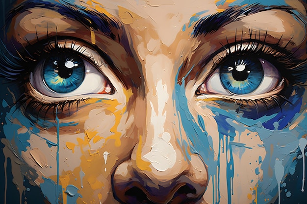 yeux d'une personne riche en art