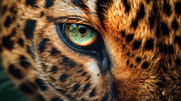 les yeux et le visage de léopard de près