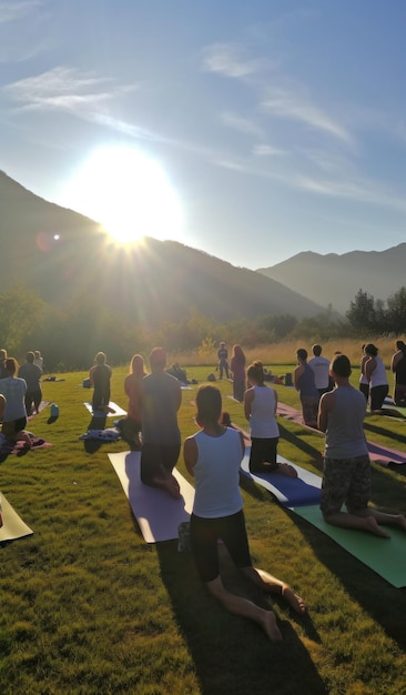 Yoga à la montagne à la retraite de yoga