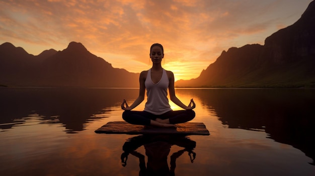 Le yoga pose le fond de la méditation et de la relaxation