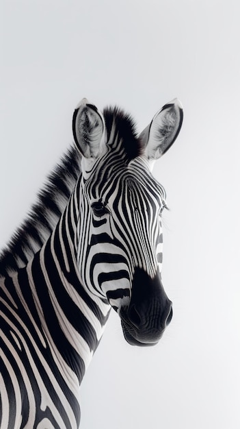 Zebra Stripes Minimaliste Monochrome beauté générative Ai