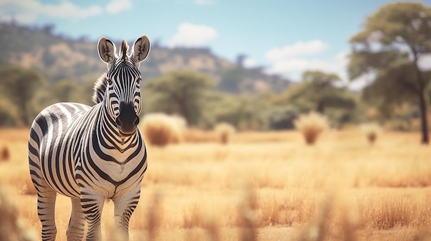 un zèbre dans la jungle