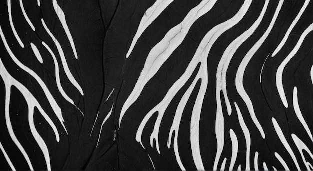 un zèbre est couvert de rayures noires et blanches