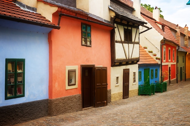 Zlata ulicka coloré - rue d'or, Prague, République tchèque, tonique