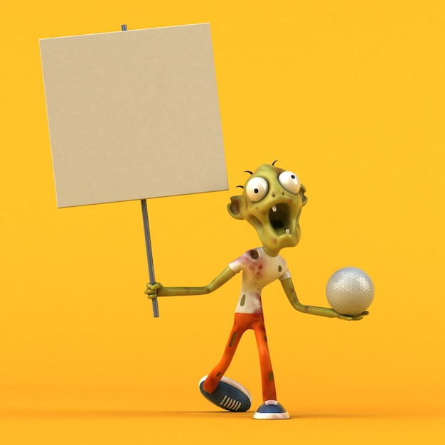 Zombie amusant - Illustration 3D