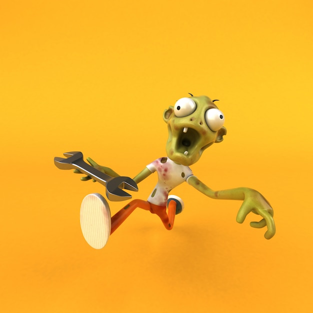 Photo zombie amusant - illustration 3d