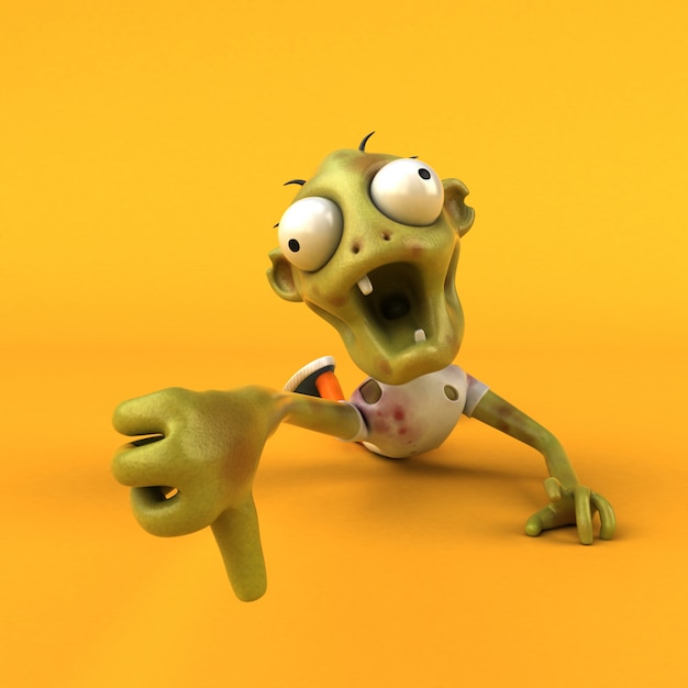 Zombie amusant - Illustration 3D