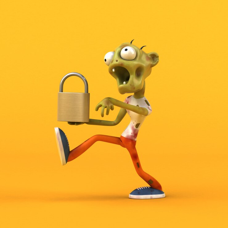 Photo zombie amusant - illustration 3d