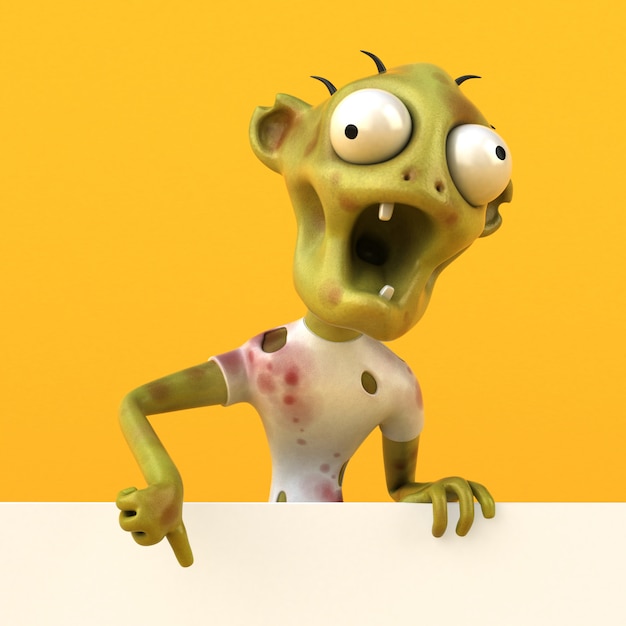 Zombie amusant - personnage 3D