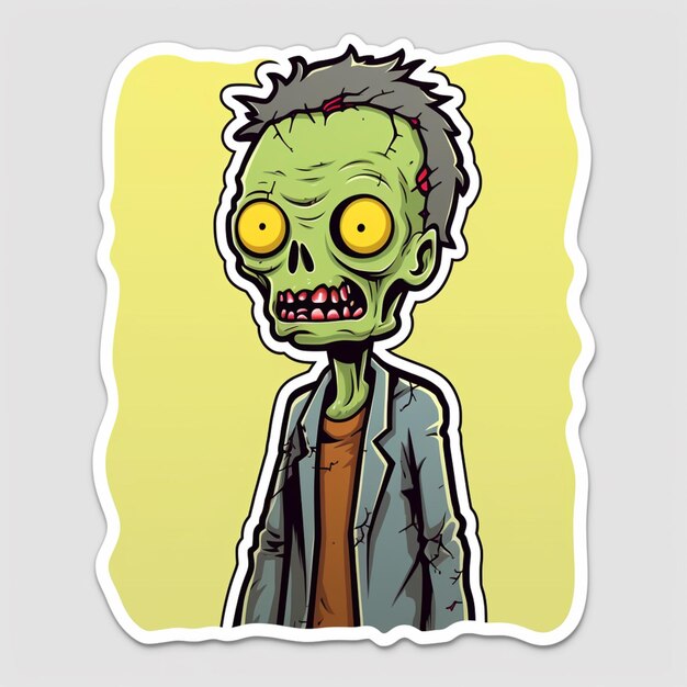 Photo un zombie de dessin animé avec un nez rouge et un costume sur l'ia générative