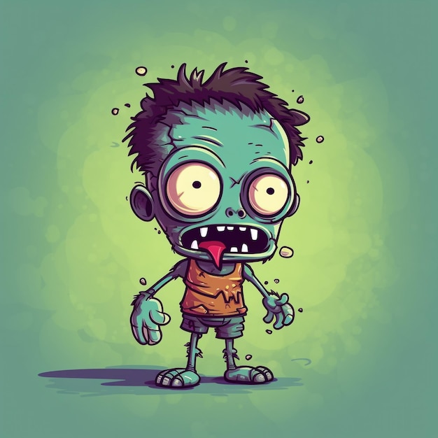 Photo un zombie de dessin animé