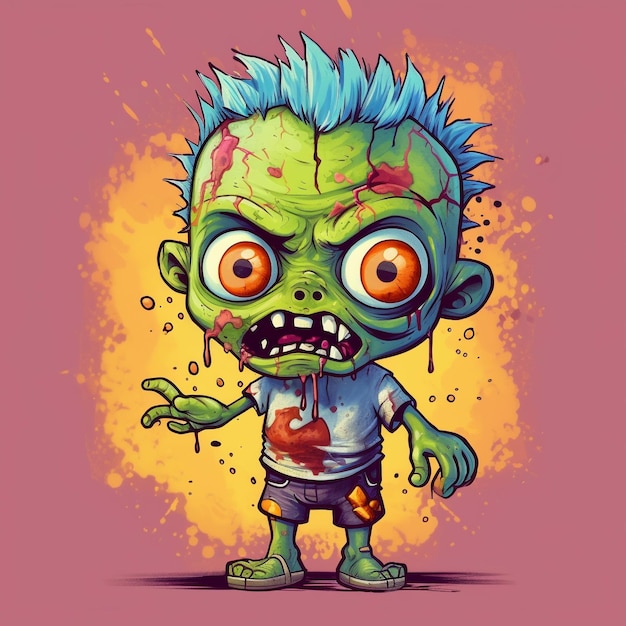 Un zombie de dessin animé