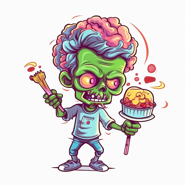 Un zombie de dessin animé